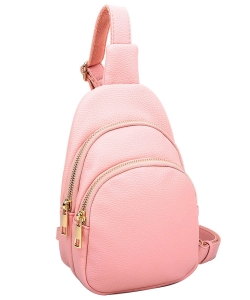 Fashion Multi Pocket Sling Bag ND124 PINK